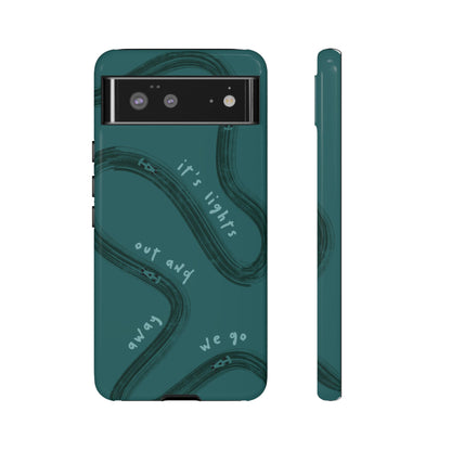 Teal Lights Out F1 Phone Case Design, Trendy F1 Gift, Formula 1 Gift, Cute F1 Phone Case, Unique Formula One Phone Case