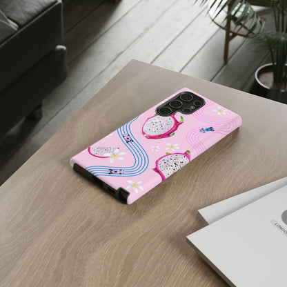 Pink F1 Alpine and Dragonfruit Phone Case, Trendy F1 Gift, Formula 1 Gift, Cute Fruit F1 Phone Case, Unique Phone Case