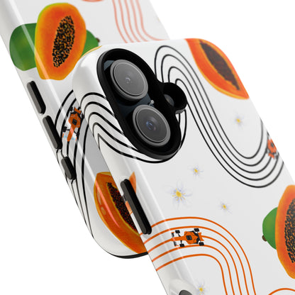 F1 McLaren and Papaya Phone Case , Trendy F1 Gift, Formula 1 Gift, Cute Fruit F1 Phone Case, Unique Phone Case
