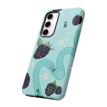 Teal F1 Mercedes and Blackberries Phone Case , Trendy F1 Gift, Formula 1 Gift, Cute Fruit F1 Phone Case, Unique Phone Case