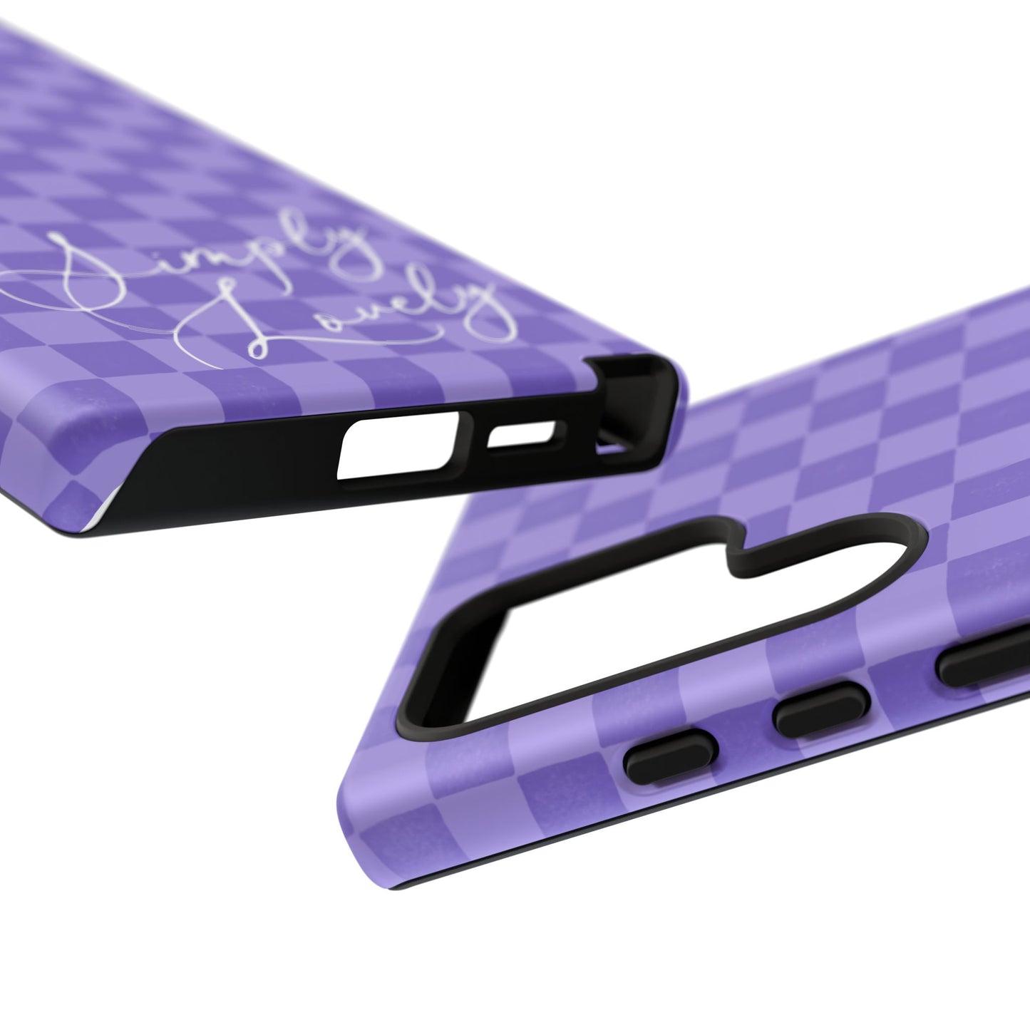 Simply Lovely Purple Checkered F1 Phone Case Design, Trendy F1 Gift, Formula 1 Gift, Cute F1 Phone Case