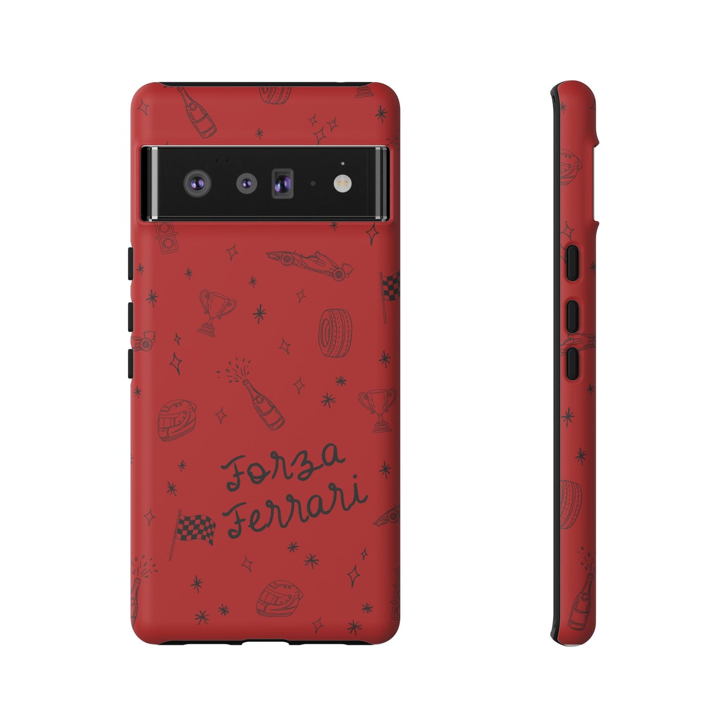 F1 Ferrari Racing Doodle "Forza Ferrari" F1 Phone Case Design