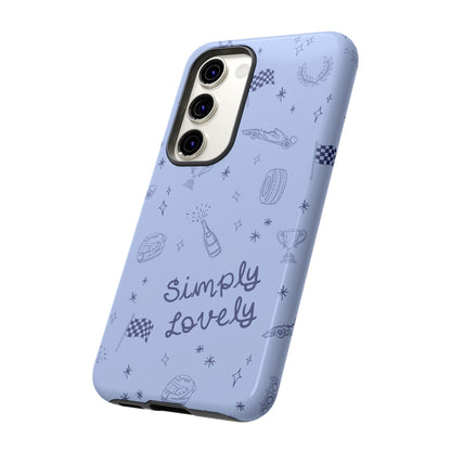 Blue Doodle "Simply Lovely" F1 Phone Case Design