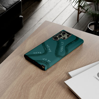 Teal Lights Out F1 Phone Case Design, Trendy F1 Gift, Formula 1 Gift, Cute F1 Phone Case, Unique Formula One Phone Case