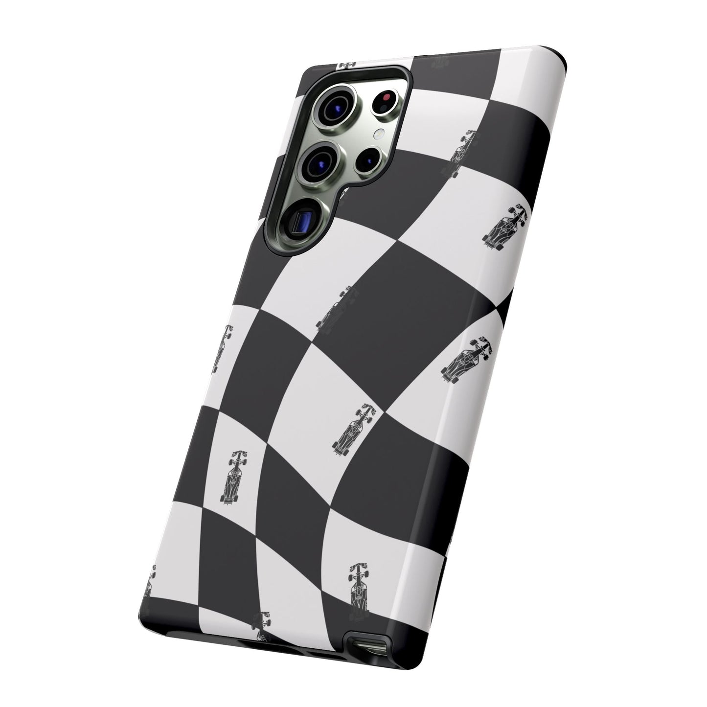 F1 Phone Case Black and White Checkered Design, Trendy F1 Gift, Formula 1 Gift, Cute F1 Phone Case, Unique Formula One Phone Case