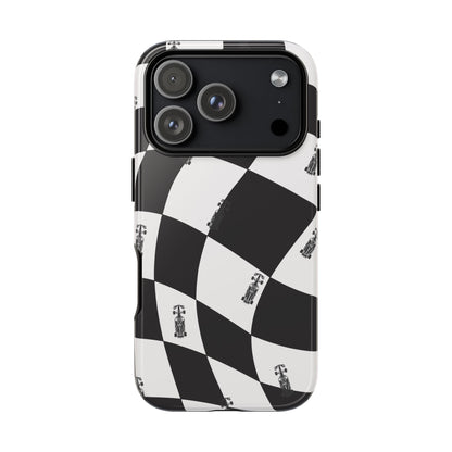 F1 Phone Case Black and White Checkered Design, Trendy F1 Gift, Formula 1 Gift, Cute F1 Phone Case, Unique Formula One Phone Case