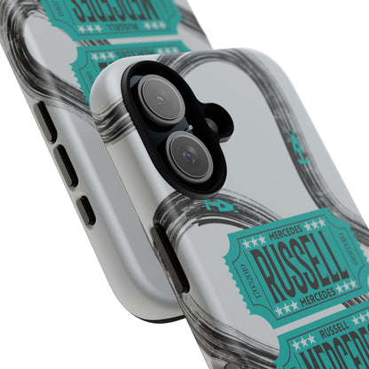 Mercedes F1 Phone Case Painted Ticket Stubs, Trendy F1 Gift, Formula 1 Gift, Cute F1 Phone Case