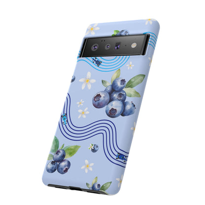 Blue F1 Williams and Blueberries Phone Case, Trendy F1 Gift, Formula 1 Gift, Cute Fruit F1 Phone Case, Unique Phone Case