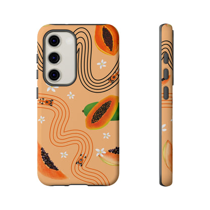 Orange F1 McLaren and Papaya Phone Case, Trendy F1 Gift, Formula 1 Gift, Cute Fruit F1 Phone Case, Unique Phone Case
