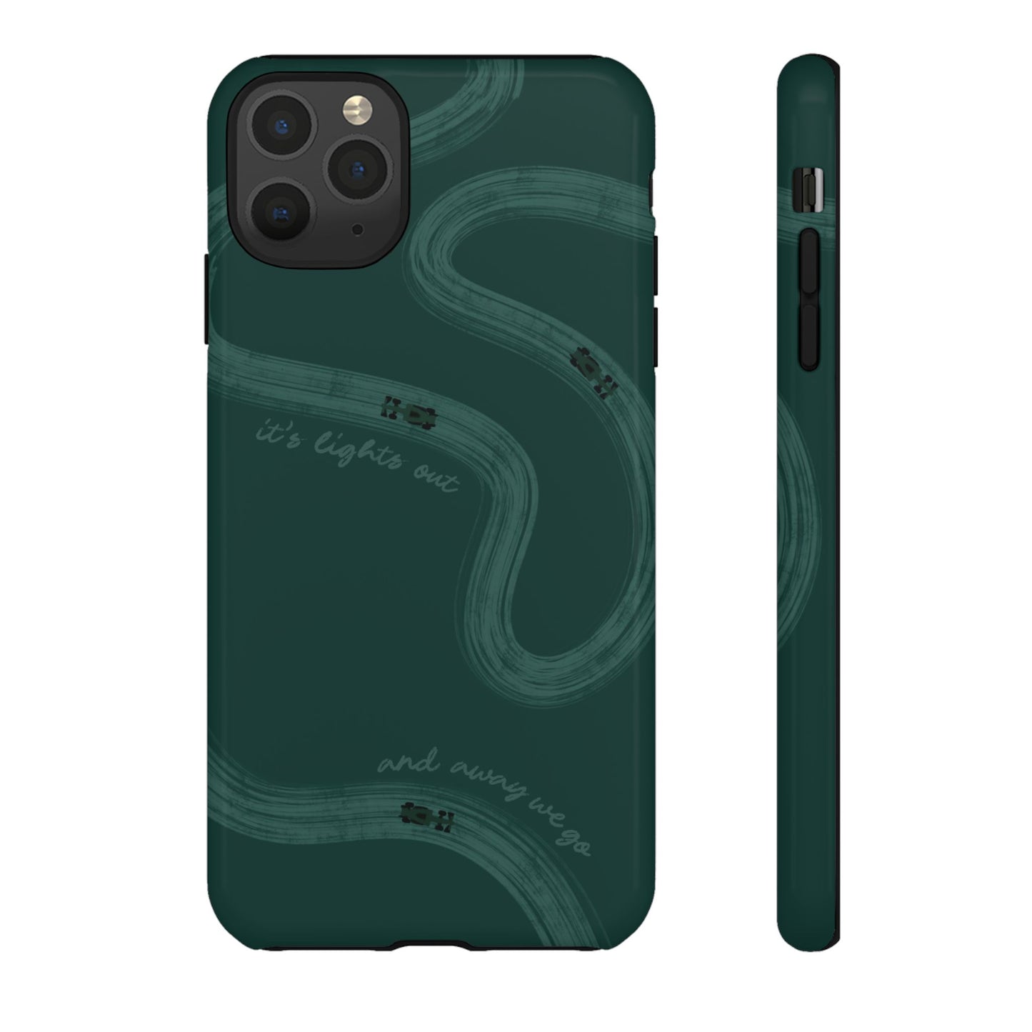 F1 Phone Case Monochrome Green Painted "its lights out and away we go", Trendy F1 Gift, Formula 1 Gift, Cute F1 Phone Case, Phone Case