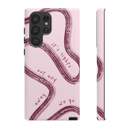 Pink Lights Out F1 Phone Case Design, Trendy F1 Gift, Formula 1 Gift, Cute F1 Phone Case, Unique Formula One Phone Case