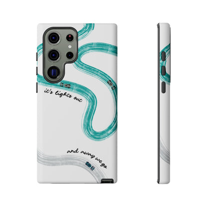 Mercedes F1 Phone Case Painted "its lights out and away we go", Trendy F1 Gift, Formula 1 Gift, Cute F1 Phone Case