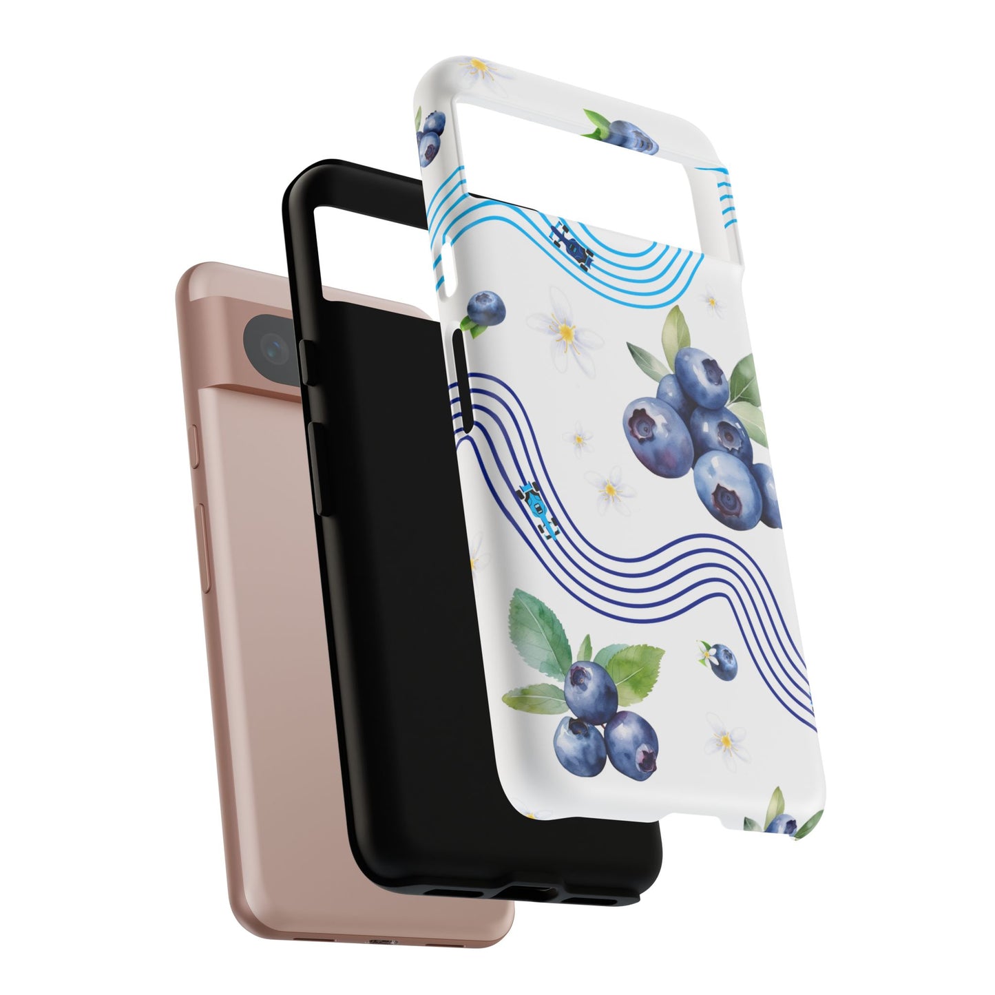 F1 Williams and Blueberries Phone Case, Trendy F1 Gift, Formula 1 Gift, Cute Fruit F1 Phone Case, Unique Phone Case