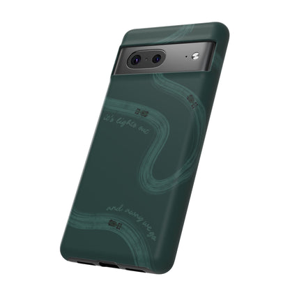 F1 Phone Case Monochrome Green Painted "its lights out and away we go", Trendy F1 Gift, Formula 1 Gift, Cute F1 Phone Case, Phone Case