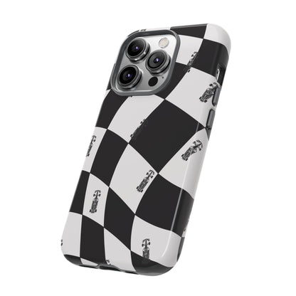 F1 Phone Case Black and White Checkered Design, Trendy F1 Gift, Formula 1 Gift, Cute F1 Phone Case, Unique Formula One Phone Case