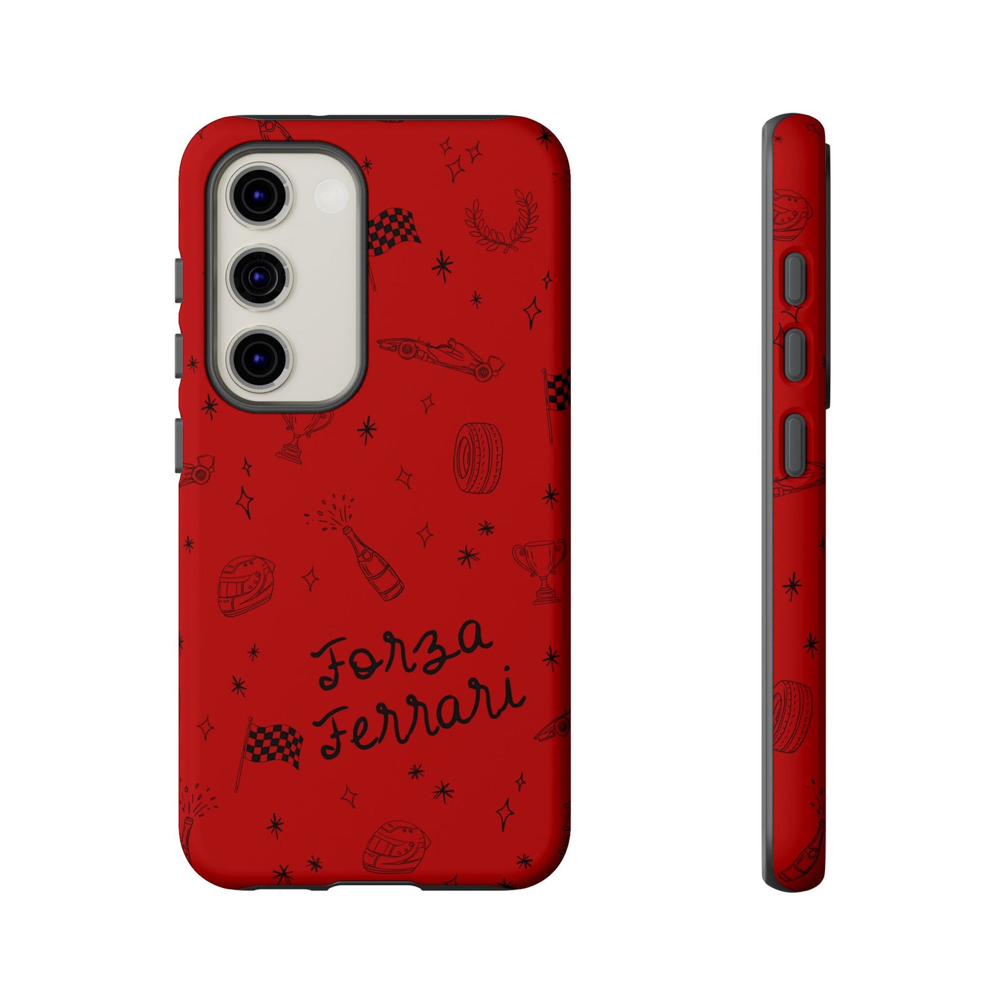 F1 Ferrari Racing Doodle "Forza Ferrari" F1 Phone Case Design