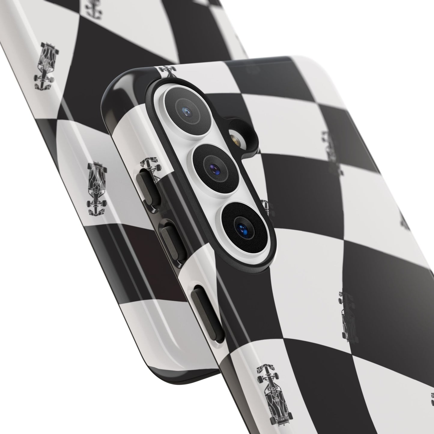 F1 Phone Case Black and White Checkered Design, Trendy F1 Gift, Formula 1 Gift, Cute F1 Phone Case, Unique Formula One Phone Case