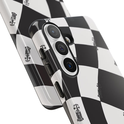 F1 Phone Case Black and White Checkered Design, Trendy F1 Gift, Formula 1 Gift, Cute F1 Phone Case, Unique Formula One Phone Case