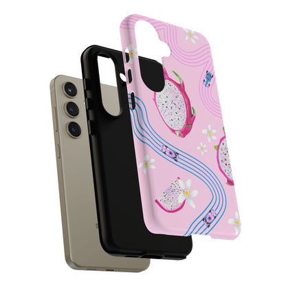 Pink F1 Alpine and Dragonfruit Phone Case, Trendy F1 Gift, Formula 1 Gift, Cute Fruit F1 Phone Case, Unique Phone Case