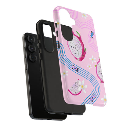 Pink F1 Alpine and Dragonfruit Phone Case, Trendy F1 Gift, Formula 1 Gift, Cute Fruit F1 Phone Case, Unique Phone Case