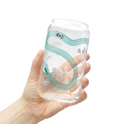 Mercedes F1 Teal and Grey It's Lights Out sipper glass | 16oz