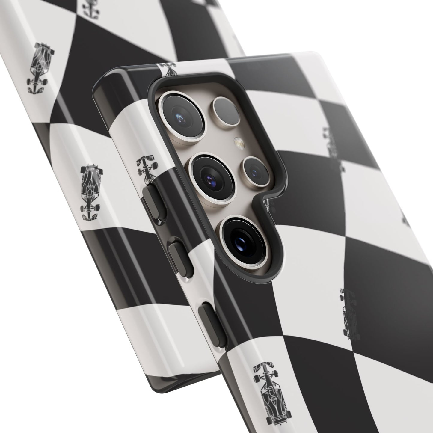F1 Phone Case Black and White Checkered Design, Trendy F1 Gift, Formula 1 Gift, Cute F1 Phone Case, Unique Formula One Phone Case