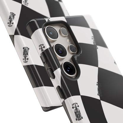 F1 Phone Case Black and White Checkered Design, Trendy F1 Gift, Formula 1 Gift, Cute F1 Phone Case, Unique Formula One Phone Case