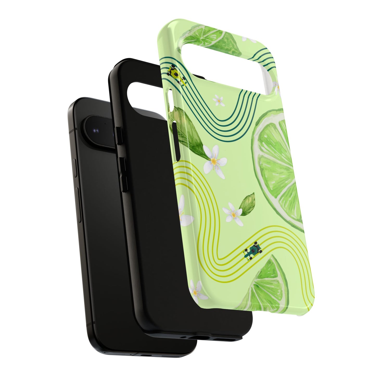 Green F1 Aston Martin and Lime Phone Case, Trendy F1 Gift, Formula 1 Gift, Cute Fruit F1 Phone Case, Unique Phone Case