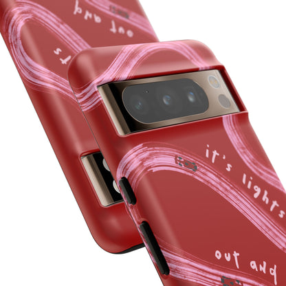 Red and Pink Lights Out F1 Phone Case Design, Trendy F1 Gift, Formula 1 Gift, Cute F1 Phone Case, Unique Formula One Phone Case