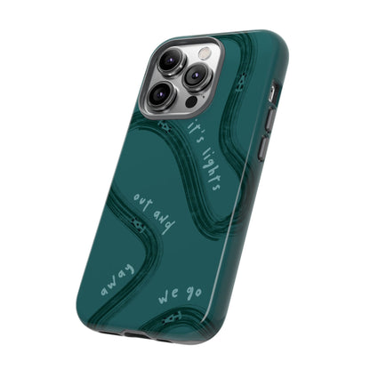 Teal Lights Out F1 Phone Case Design, Trendy F1 Gift, Formula 1 Gift, Cute F1 Phone Case, Unique Formula One Phone Case