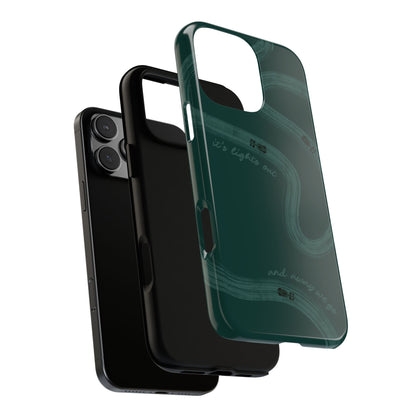 F1 Phone Case Monochrome Green Painted "its lights out and away we go", Trendy F1 Gift, Formula 1 Gift, Cute F1 Phone Case, Phone Case
