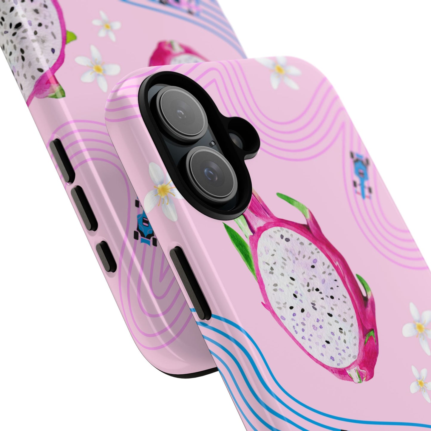 Pink F1 Alpine and Dragonfruit Phone Case, Trendy F1 Gift, Formula 1 Gift, Cute Fruit F1 Phone Case, Unique Phone Case