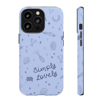Blue Doodle "Simply Lovely" F1 Phone Case Design