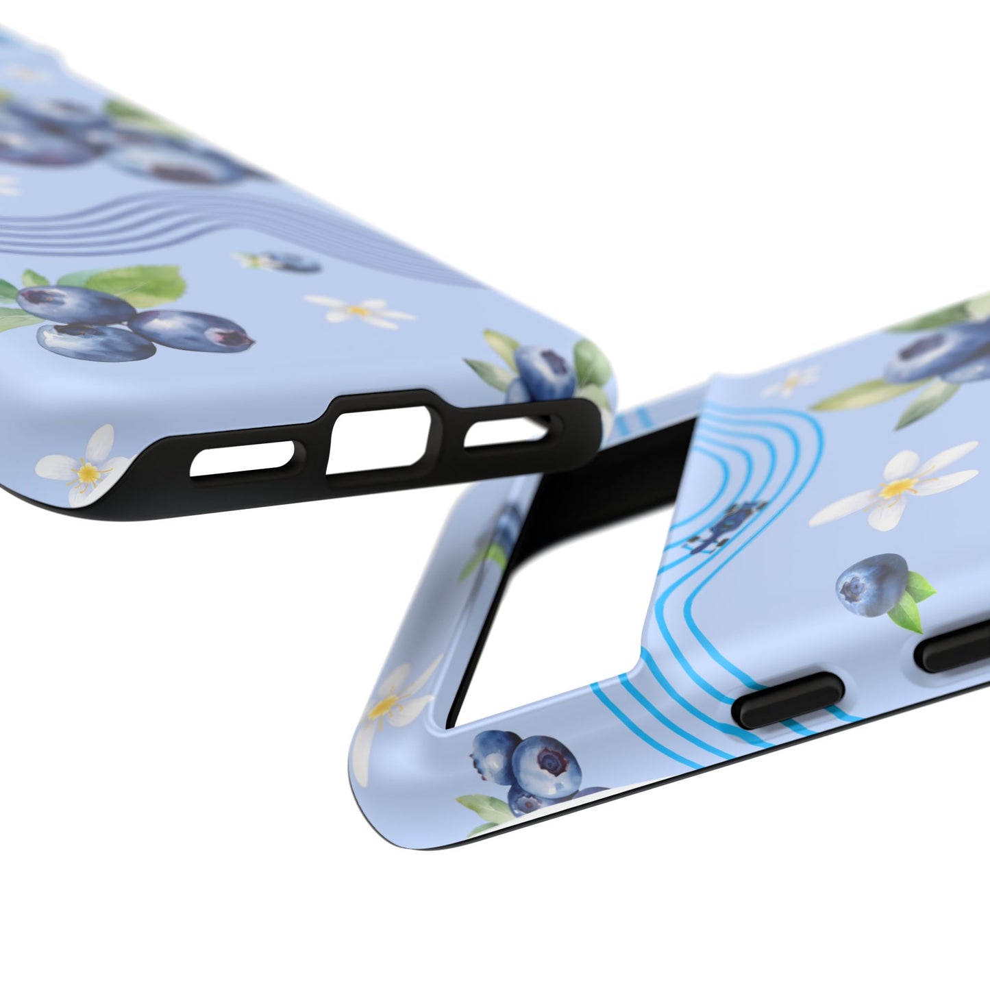 Blue F1 Williams and Blueberries Phone Case, Trendy F1 Gift, Formula 1 Gift, Cute Fruit F1 Phone Case, Unique Phone Case