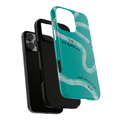 Mercedes F1 Phone Case Painted "its lights out and away we go", Trendy F1 Gift, Formula 1 Gift, Cute F1 Phone Case