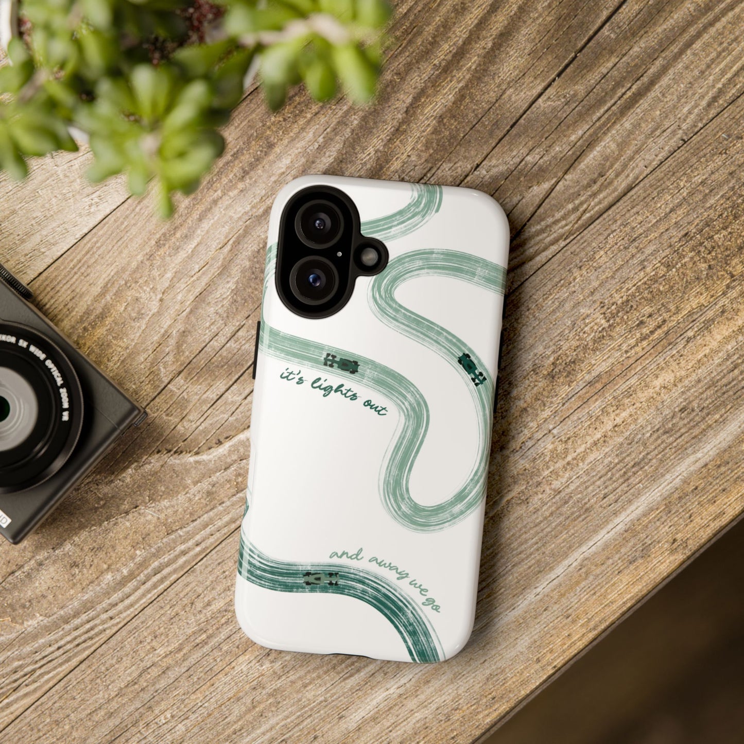 F1 Phone Case Green Painted "its lights out and away we go", Trendy F1 Gift, Formula 1 Gift, Cute F1 Phone Case, Gift for F1 Fans