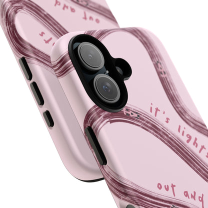 Pink Lights Out F1 Phone Case Design, Trendy F1 Gift, Formula 1 Gift, Cute F1 Phone Case, Unique Formula One Phone Case