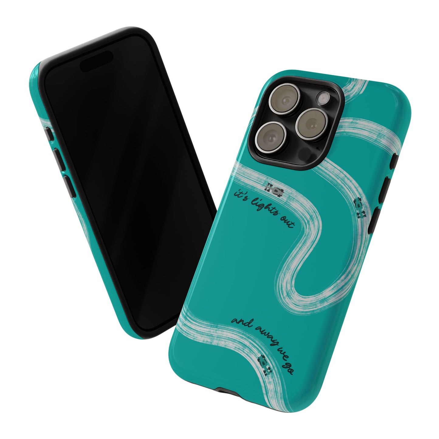 Mercedes F1 Phone Case Painted "its lights out and away we go", Trendy F1 Gift, Formula 1 Gift, Cute F1 Phone Case