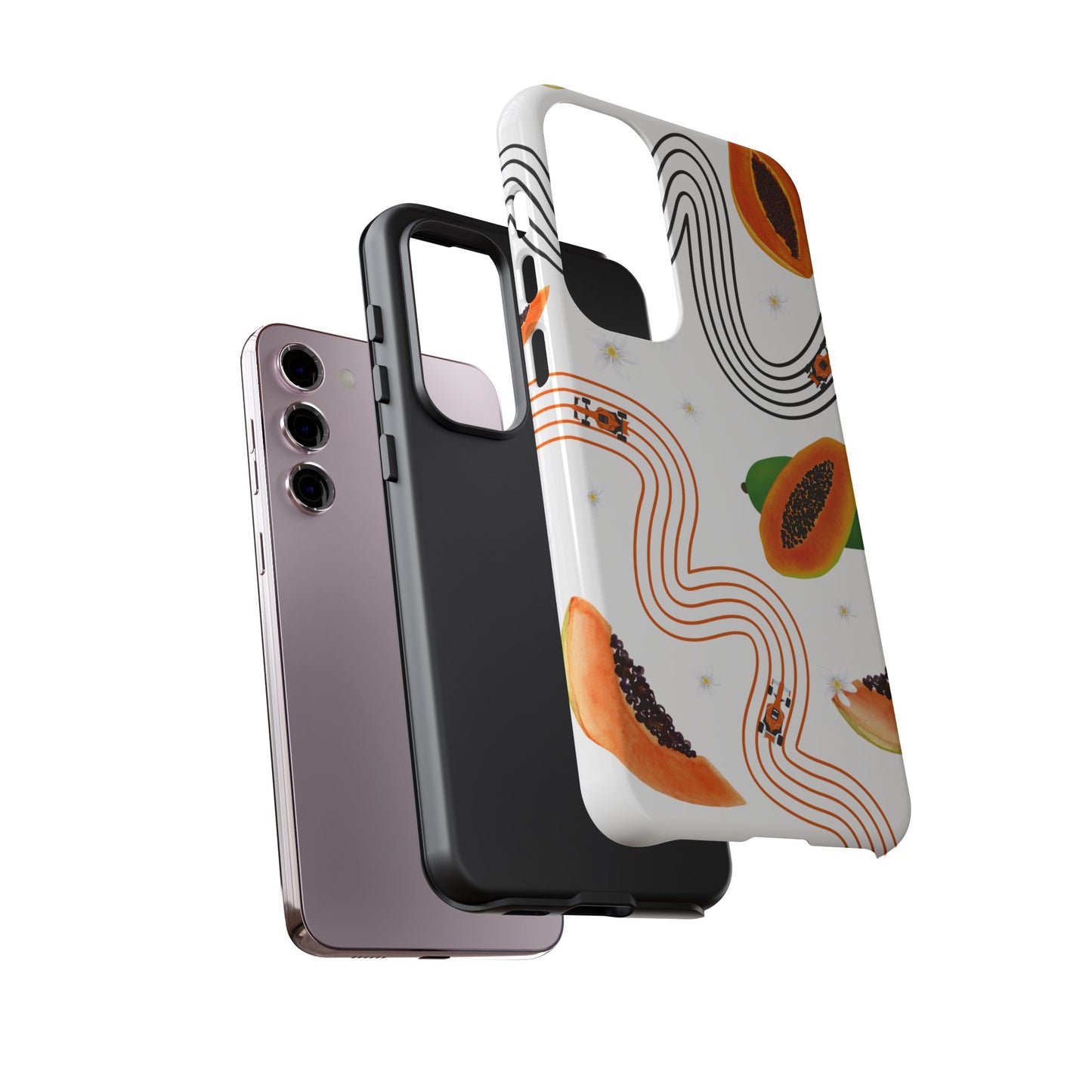 F1 McLaren and Papaya Phone Case , Trendy F1 Gift, Formula 1 Gift, Cute Fruit F1 Phone Case, Unique Phone Case