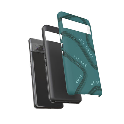 Teal Lights Out F1 Phone Case Design, Trendy F1 Gift, Formula 1 Gift, Cute F1 Phone Case, Unique Formula One Phone Case