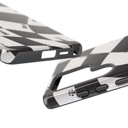 F1 Phone Case Black and White Checkered Design, Trendy F1 Gift, Formula 1 Gift, Cute F1 Phone Case, Unique Formula One Phone Case