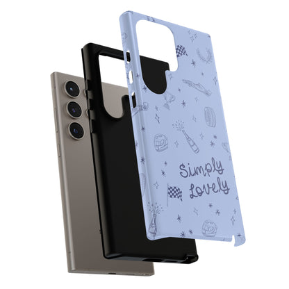Blue Doodle "Simply Lovely" F1 Phone Case Design