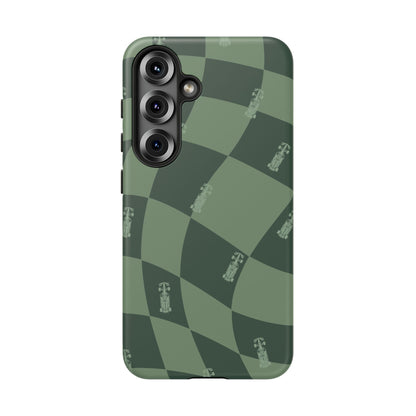 F1 Phone Case Green Checkerboard Design, Trendy F1 Gift, Formula 1 Gift, Cute F1 Phone Case, Unique Formula One Phone Case
