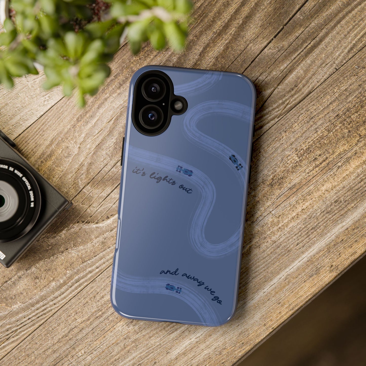 F1 Phone Case Monochrome Dark Blue Painted "its lights out and away we go", Trendy F1 Gift, Formula 1 Gift, Cute F1 Phone Case, Phone Case