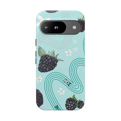 Teal F1 Mercedes and Blackberries Phone Case , Trendy F1 Gift, Formula 1 Gift, Cute Fruit F1 Phone Case, Unique Phone Case