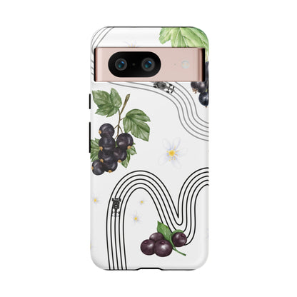 F1 Cadillac and Black Currants Phone Case, Trendy F1 Gift, Formula 1 Gift, Cute Fruit F1 Phone Case, Unique Phone Case