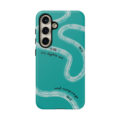 Mercedes F1 Phone Case Painted "its lights out and away we go", Trendy F1 Gift, Formula 1 Gift, Cute F1 Phone Case