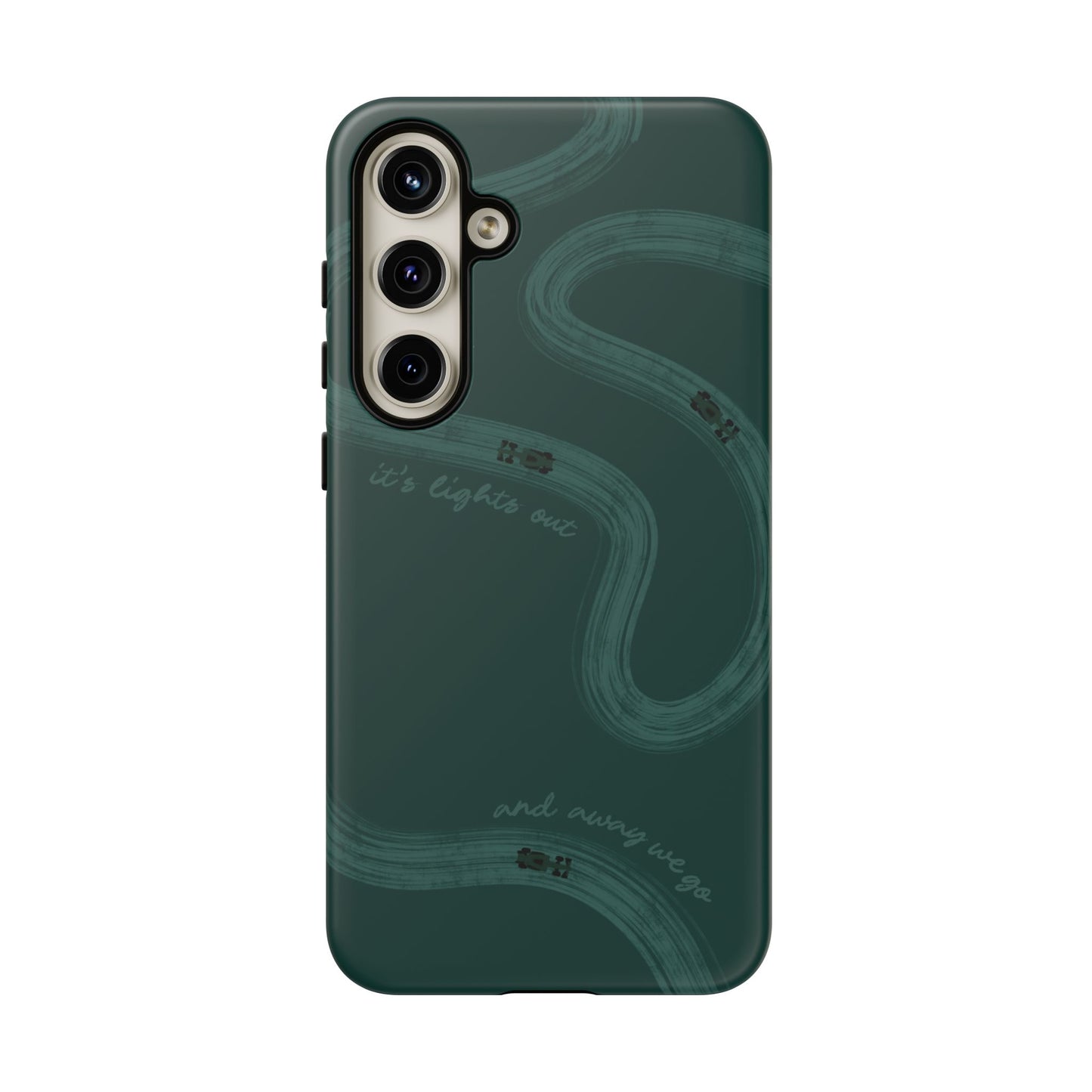 F1 Phone Case Monochrome Green Painted "its lights out and away we go", Trendy F1 Gift, Formula 1 Gift, Cute F1 Phone Case, Phone Case