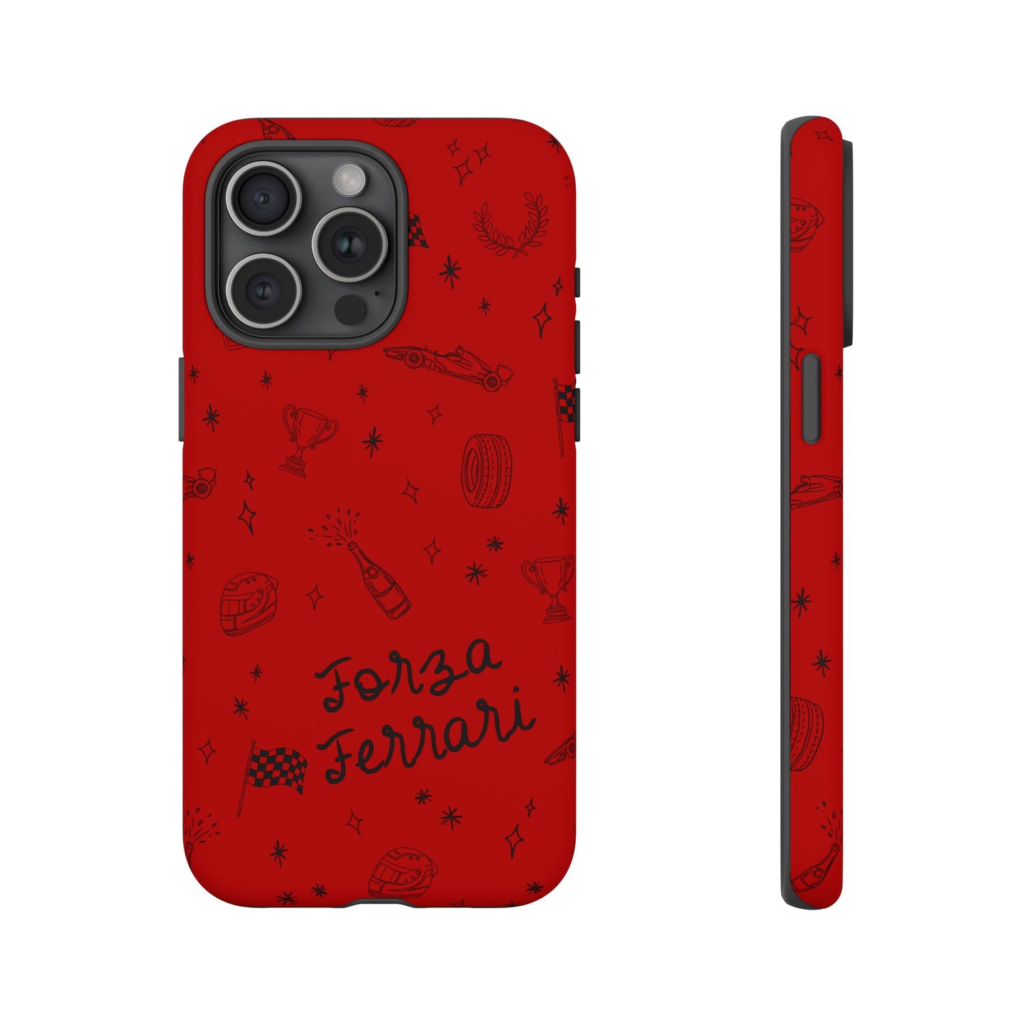 F1 Ferrari Racing Doodle "Forza Ferrari" F1 Phone Case Design