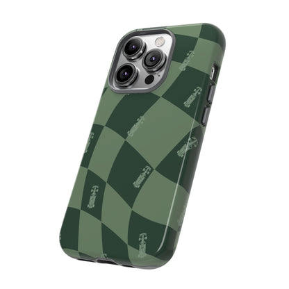 F1 Phone Case Green Checkerboard Design, Trendy F1 Gift, Formula 1 Gift, Cute F1 Phone Case, Unique Formula One Phone Case